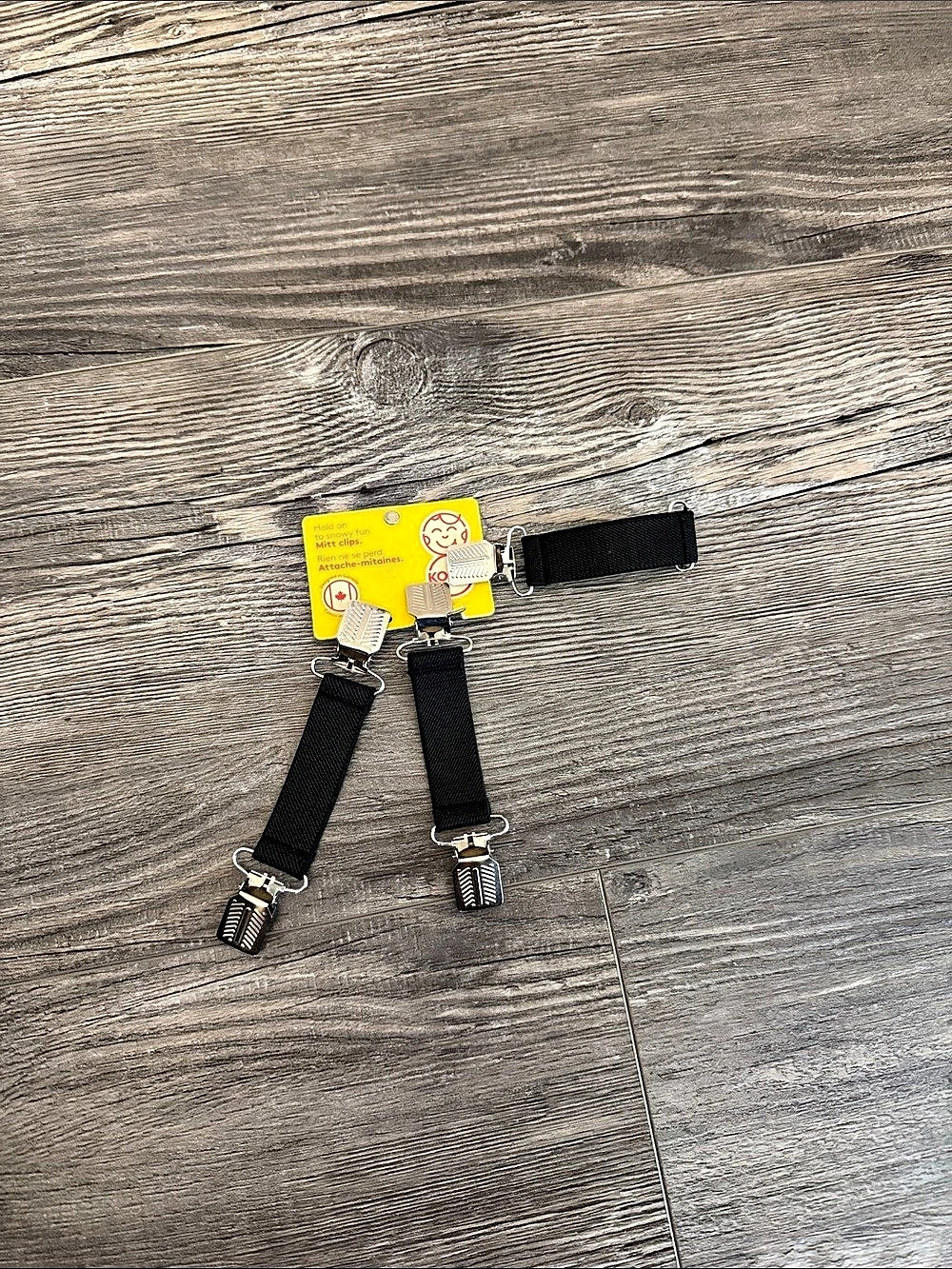 Kombi Kids Mitten Clips Black & Yellow Suspenders